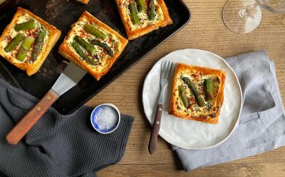 Asparagus Puff Pastry Tarts 