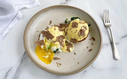 Eggs Florentine with Alba White Truffle  