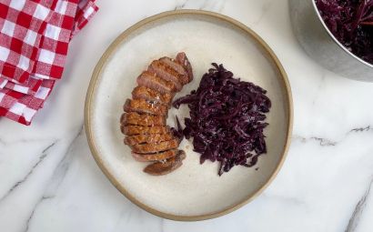  Magret Goose with Spiced Red Cabbage 