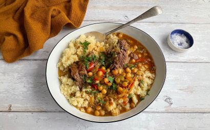 Moroccan Style Wagyu Short Rib with Chickpeas 