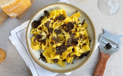 Fresh Pappardelle with Truffle Butter and Perigord Truffle 