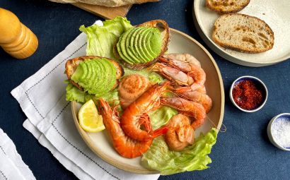 Prawn Cocktail with Avocado Toasts 