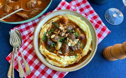 Iberico Pork Cheeks Braised with Sherry 