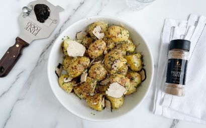 Truffled Potato Salad with Summer Truffle and Truffle Dust 