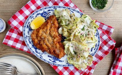 Veal Schnitzel with Lemon Dressed Castelfranco 