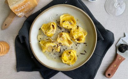 Burrata and Black Truffle Tortelloni 