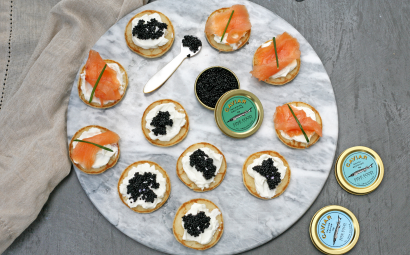 Smoked Salmon and Caviar Blinis