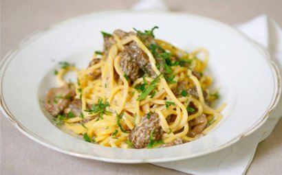 Creamy Morel Pasta