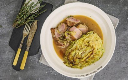 Iberico Lomo & Cabbage Braised in Veal Jus