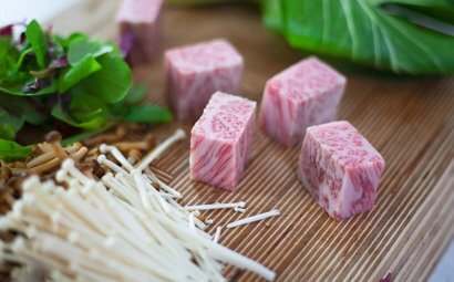 Japanese Wagyu Sirloin with a Mushroom Salad