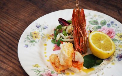 Jumbo Tiger Prawn with a Chicory and Tardivo Salad