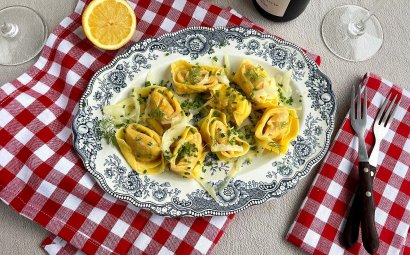 Lobster and Devonshire Crab Tortelloni with Fennel Butter 