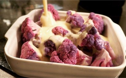 Purple Cauliflower Cheese