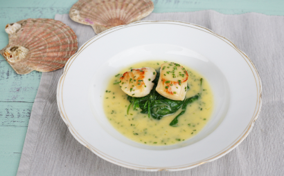 Seared Scottish King Scallops with Chive Beurre Blanc