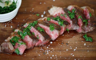 Wagyu Sirloin Steak with Chimichurri Sauce