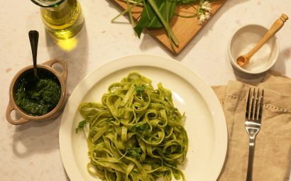 Wild Garlic Pesto with Tagliatelle 