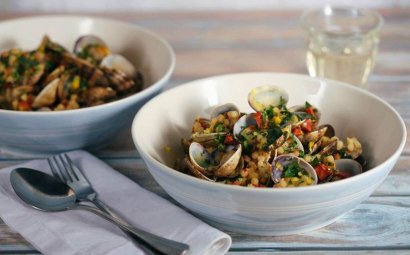 Zesty Fregola with Clams